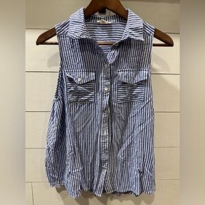 Metro Striped Floral Embroidered- Large